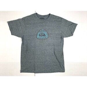 State of Mine Short sleeve T shirt Men Size M Gray Happy Camper Seamless